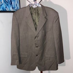 Linea Uomo | Men’s Brown Wool Sports Coat Jacket - Size 46R